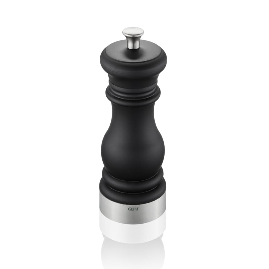 Gefu Germany Salt or Pepper Mill Flavio Design Small Size In Stainless Steel