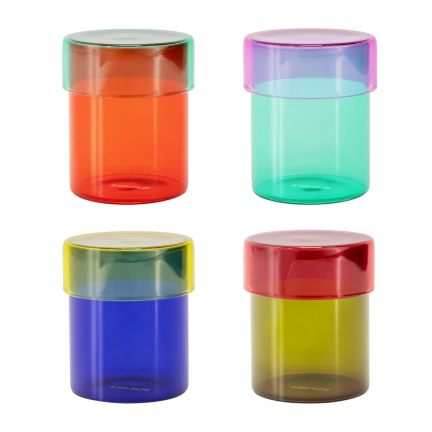 Remember Remember Storage Jars With Lid In Glass Set Of 4 In Cosima Design