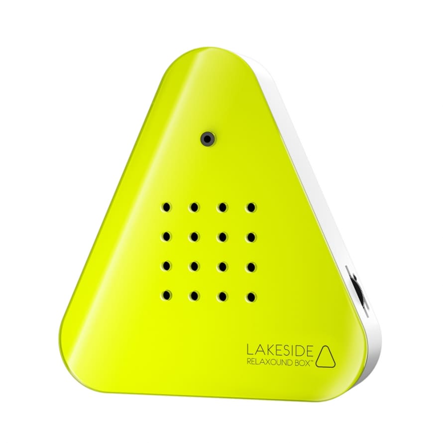Relaxound Lakesidebox Motion Sensor Sound Box In Neon Yellow Birds Chirping & Splashing Water