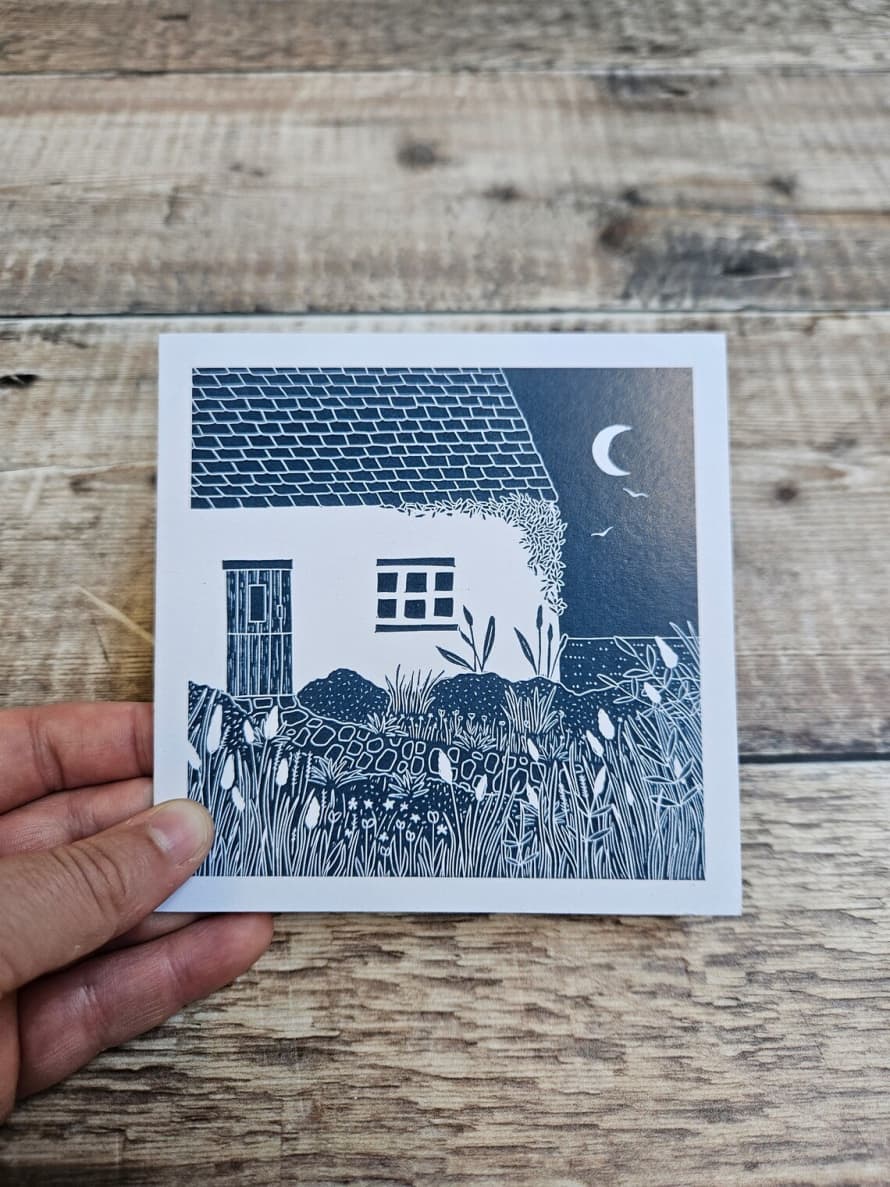 Flotsam Prints Coastal Cottage Greeting Card