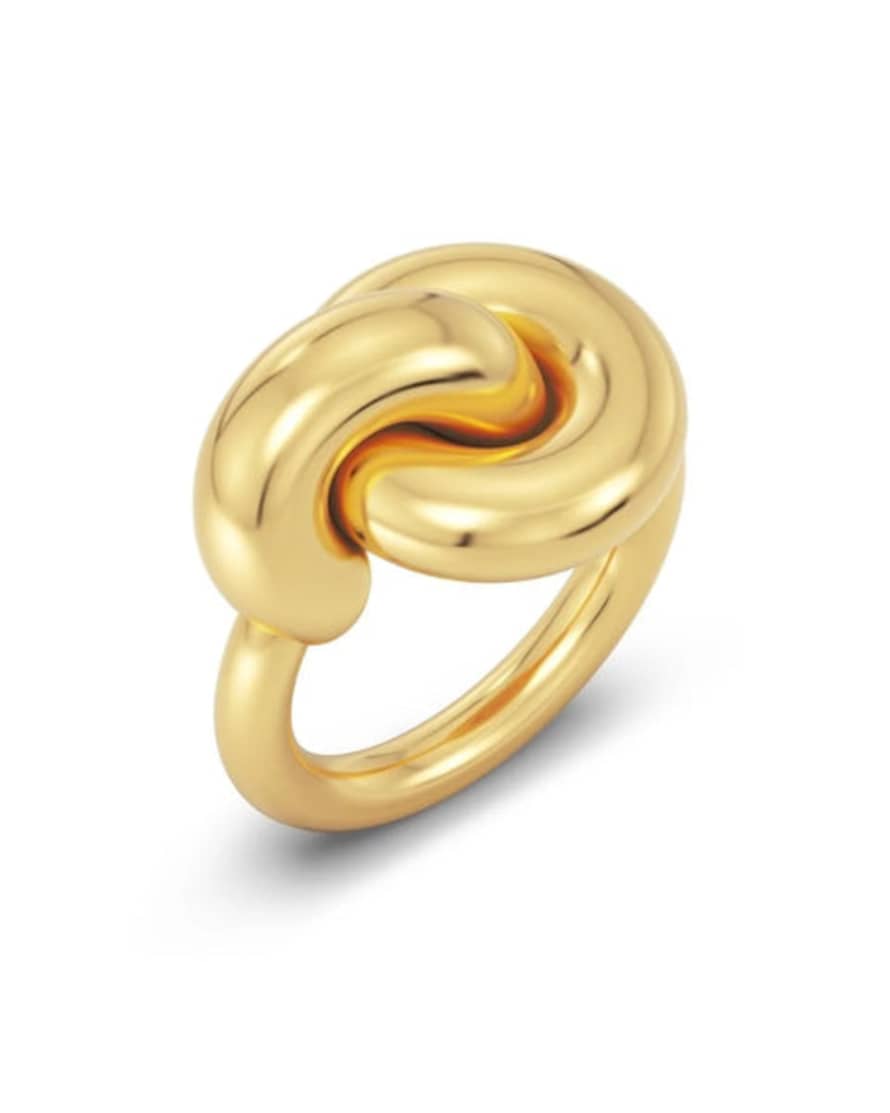 Edblad Redondo Ring In 14k Gold Plating On Stainless Steel