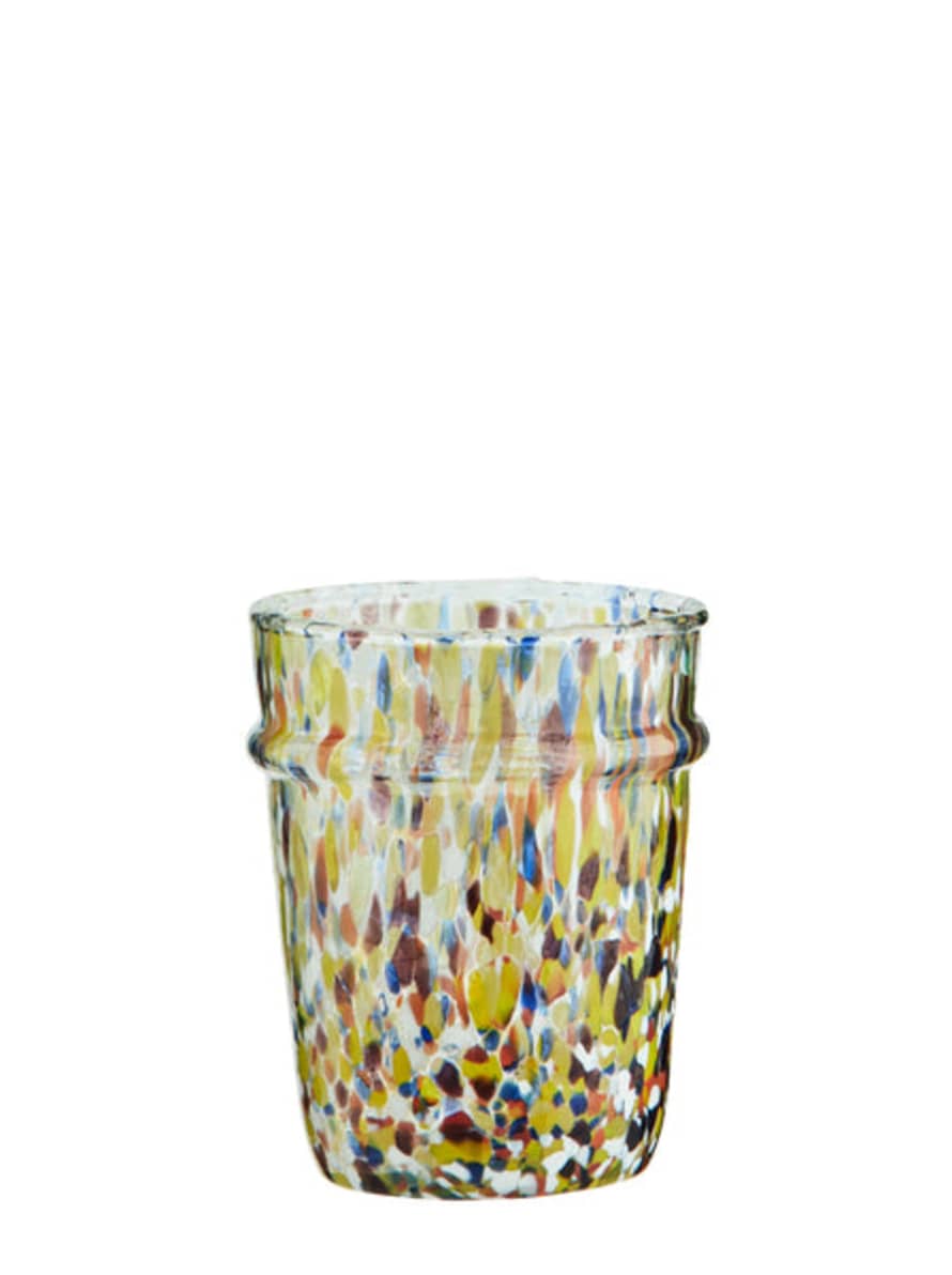 Madam Stoltz Mouthblown Colourful Drinking Glass