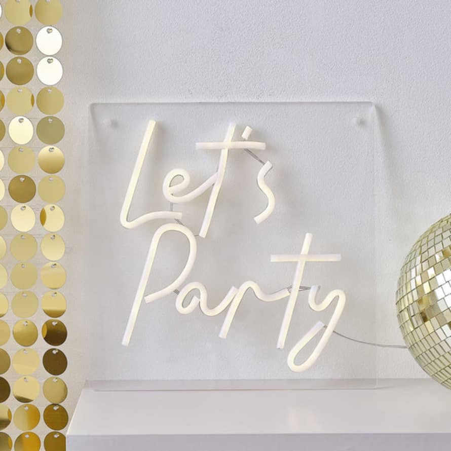 Distinctly Living Party - Neon Sign - Battery