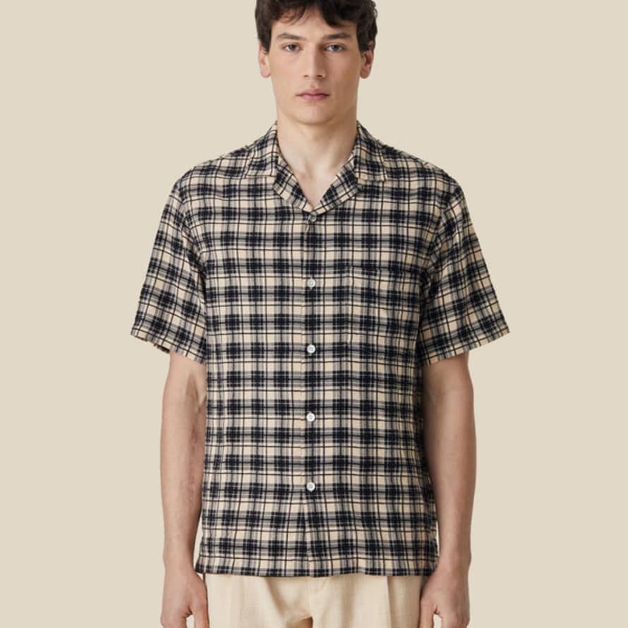 Portuguese Flannel Trail Vacation Checked Shirt Black