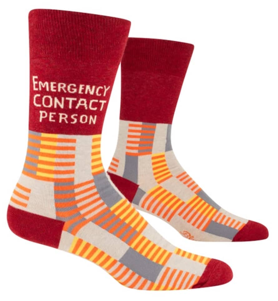 Blue Q Emergency Contact Person Men's Socks