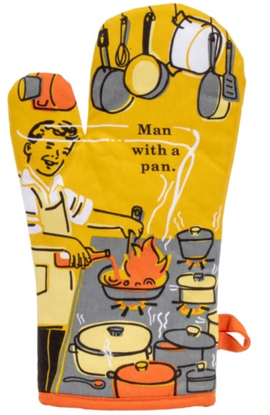 Blue Q Man With A Pan Oven Mitt