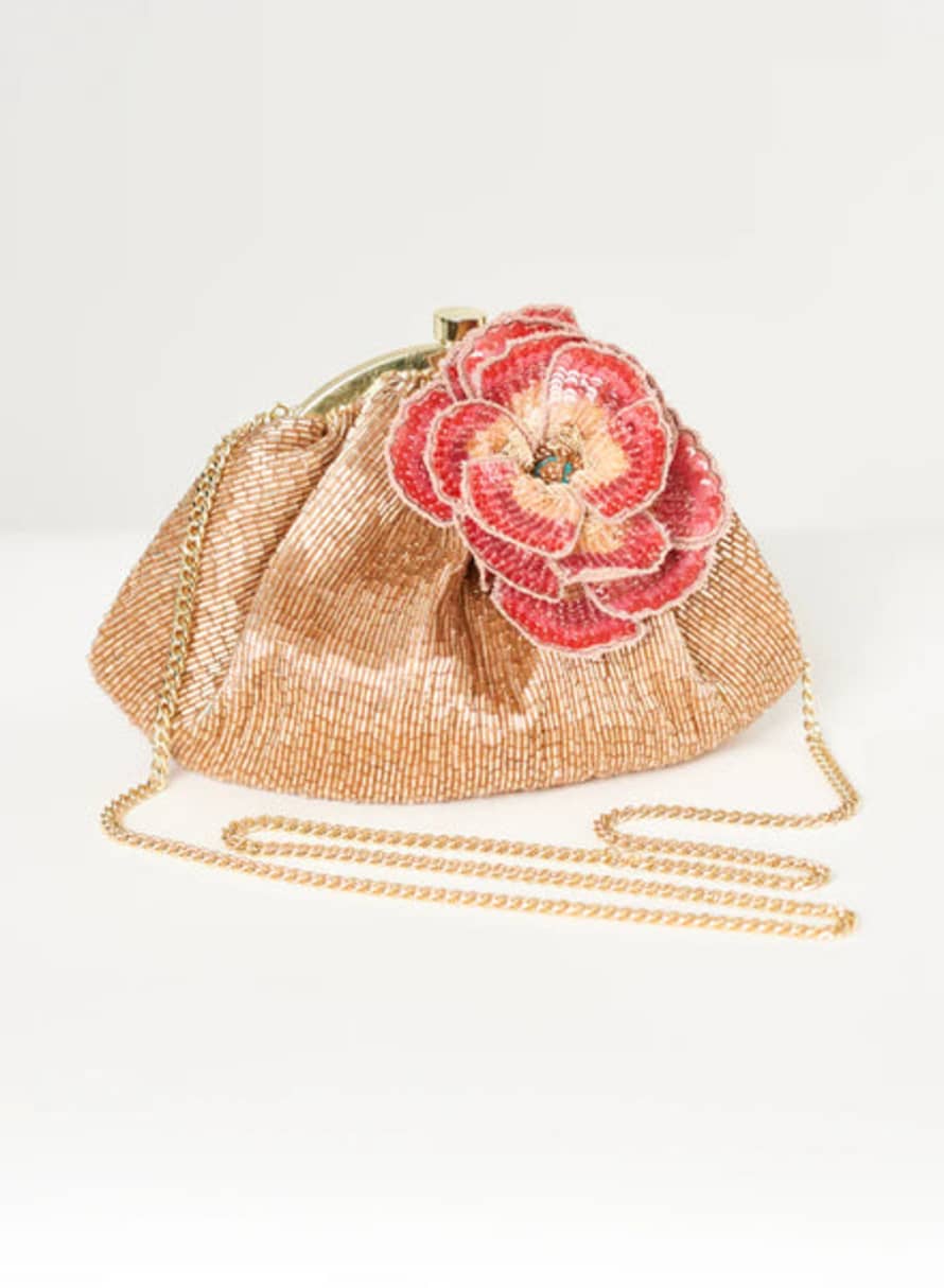 M.A.B.E Carrie Corsage Clutch - Taupe