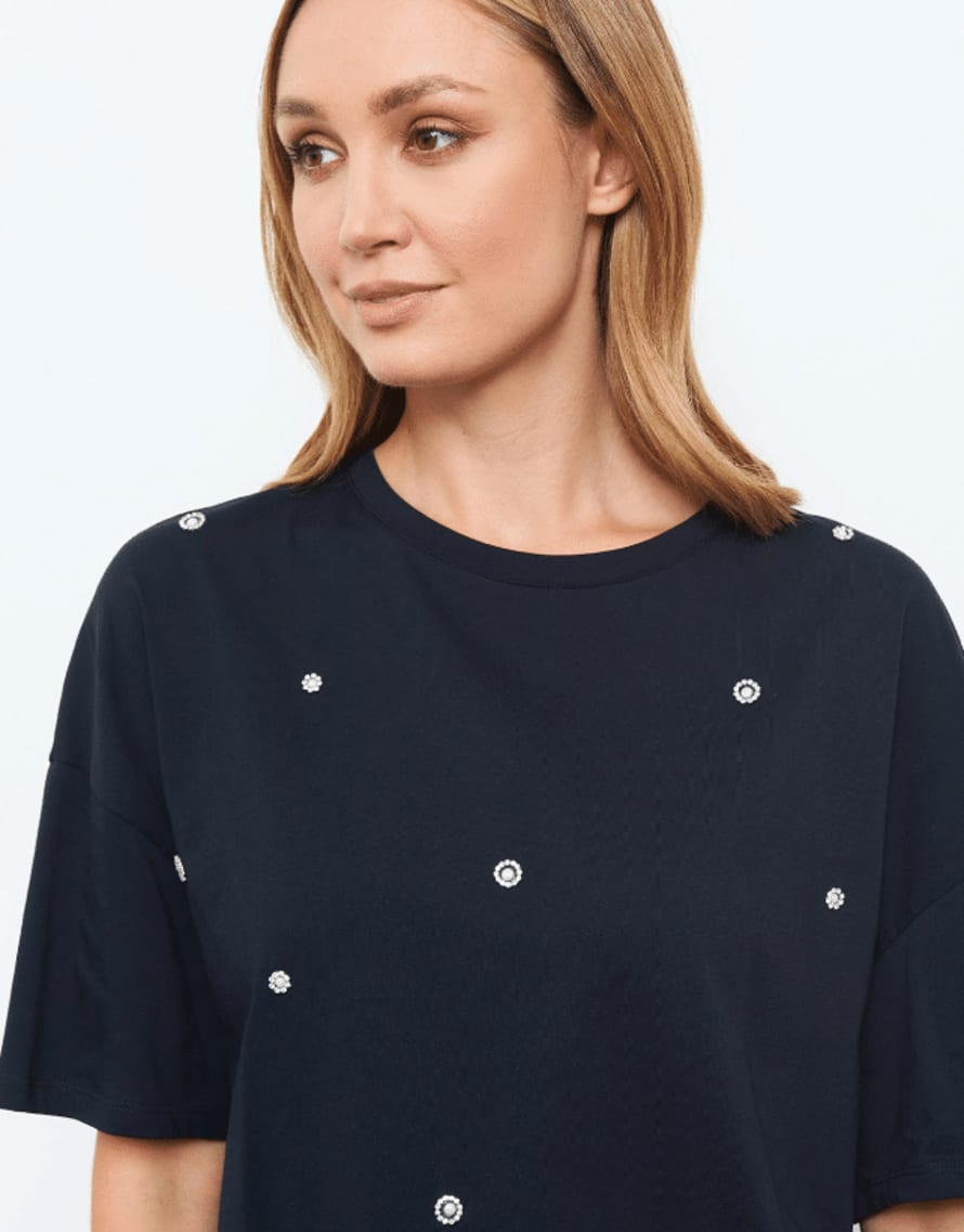 Gerry Weber Navy Tshirt With Detail