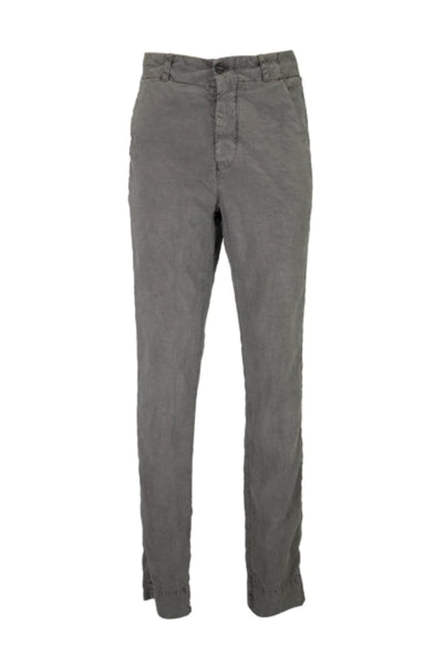 Hannes Roether Washed Silk/linen Trouser Grey