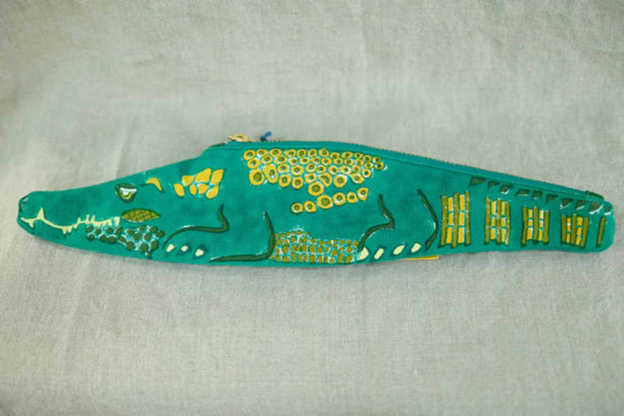 East End Press Alligator Fabric Pouch