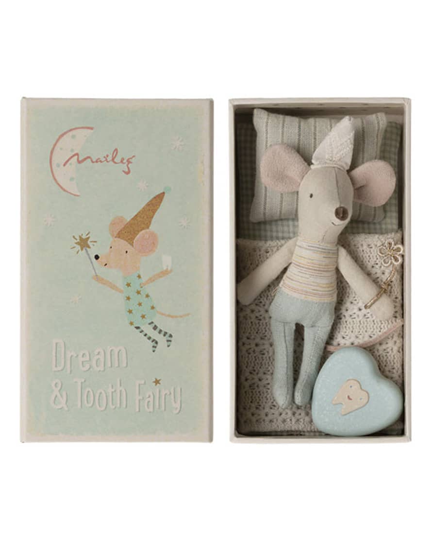 Maileg Tooth Fairy Mouse, Little Brother In Matchbox