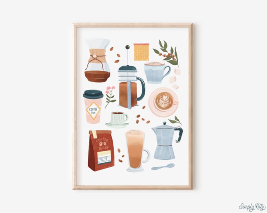 Simply Katy A3 Coffee Print