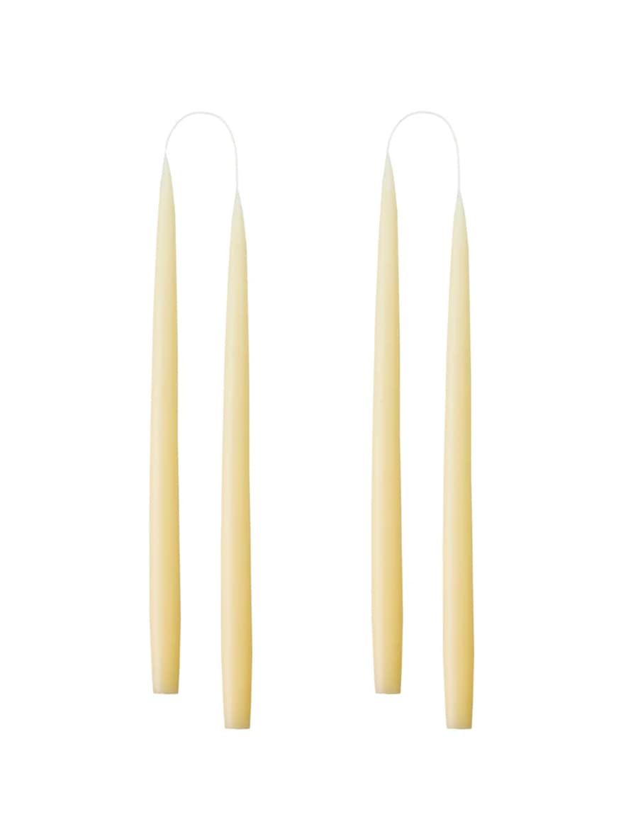 Kunstindustrien Set of 4 Dipped Candles, 35cm, Ivory