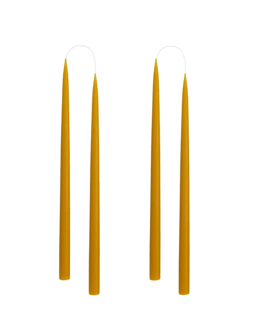 Kunstindustrien Set of 4 Dipped Candles, 35cm, Honey