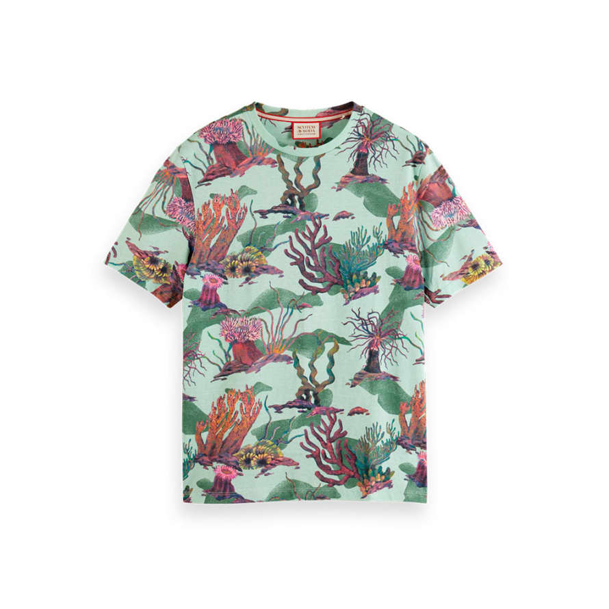 Scotch & Soda Menswear Camiseta estampada - coral reef