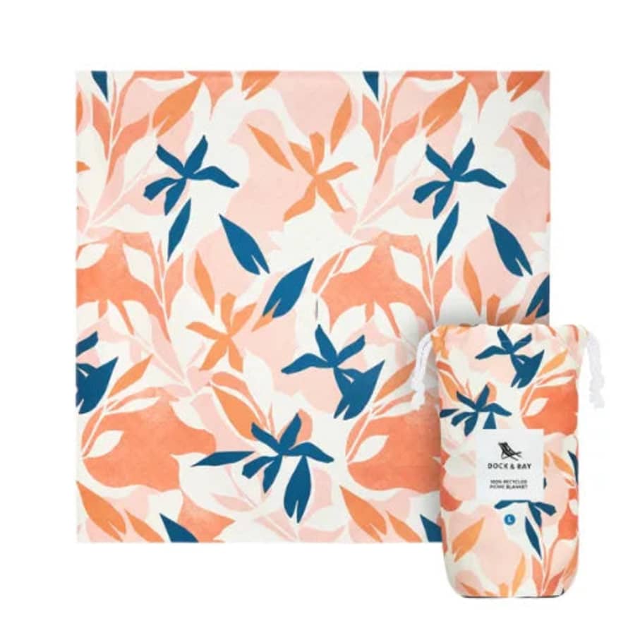 Dock & Bay UK Picnic Blanket - Compact & Quick Dry - Extra Large (240x170cm) Terracotta Tropics