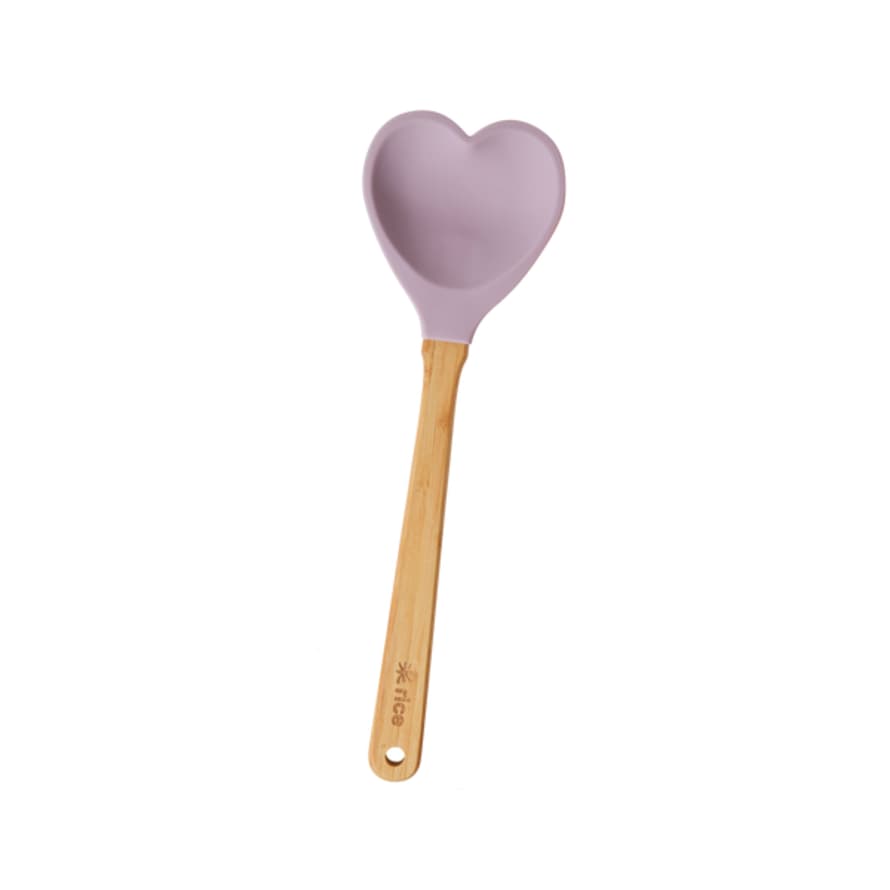 rice Purple Heart Shape Silicone Kitchen Spoon