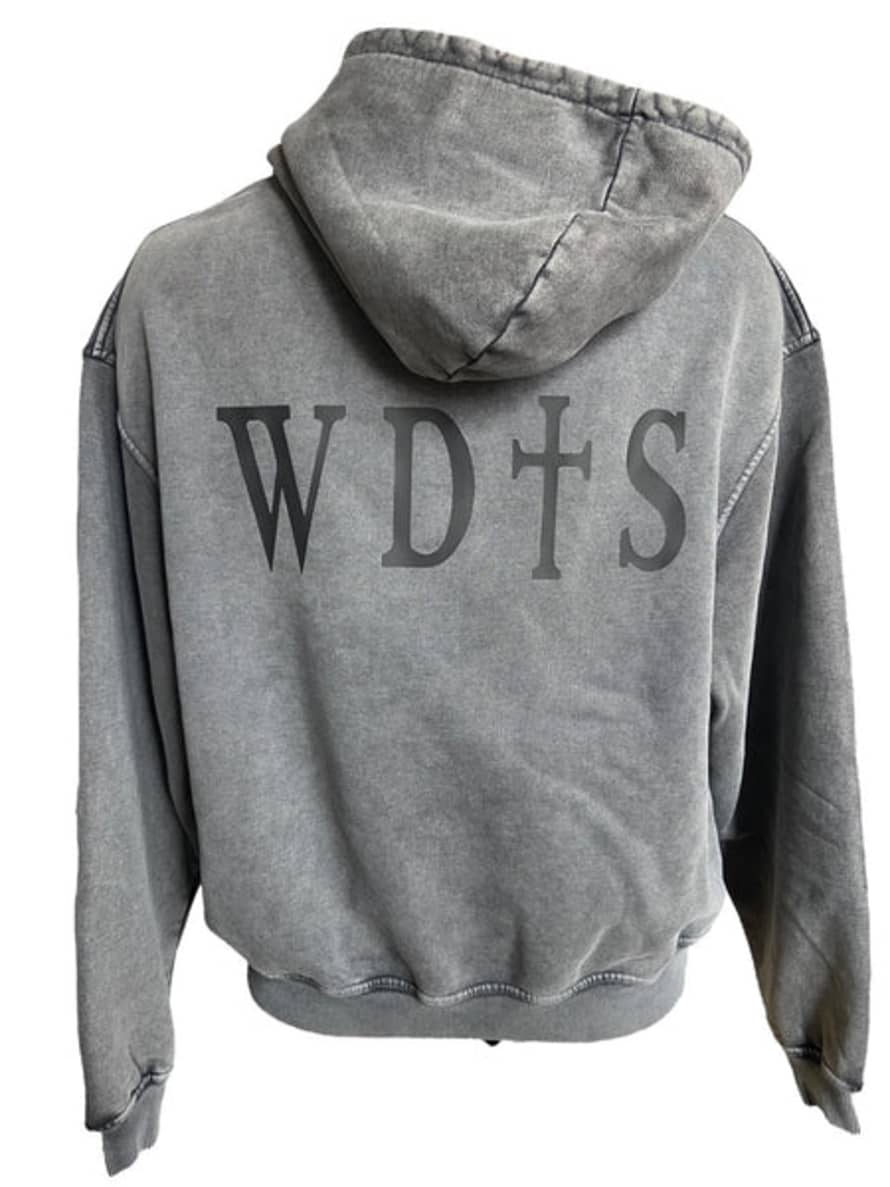 WDTS - Window Dressing the Soul  Charcoal Distressed Heavyweight Unisex Hooded Sweatshirt 