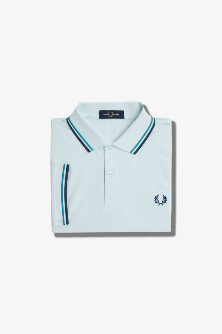 Fred Perry M3600 Polo - Light Ice / Cyber Blue / Midnight Blue