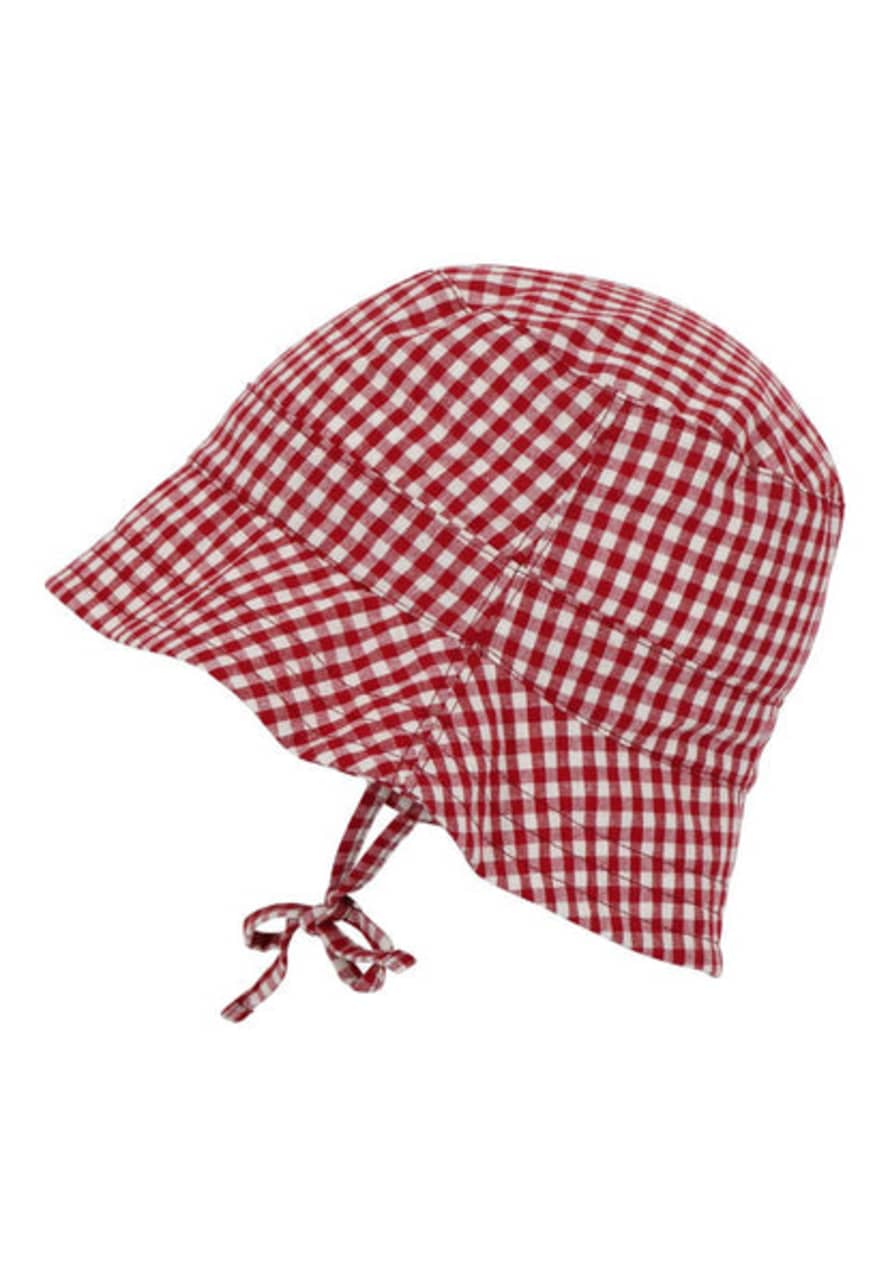 mp Denmark : River Kids Checked Bucket Hat - Red