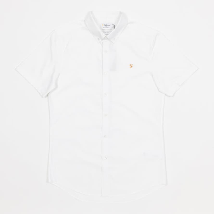 Farah Brewer Short Sleeve Shirt In White