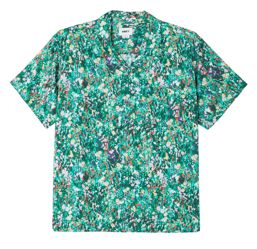 OBEY The Garden Woven Short-Sleeved Shirt (Fairway Multi)