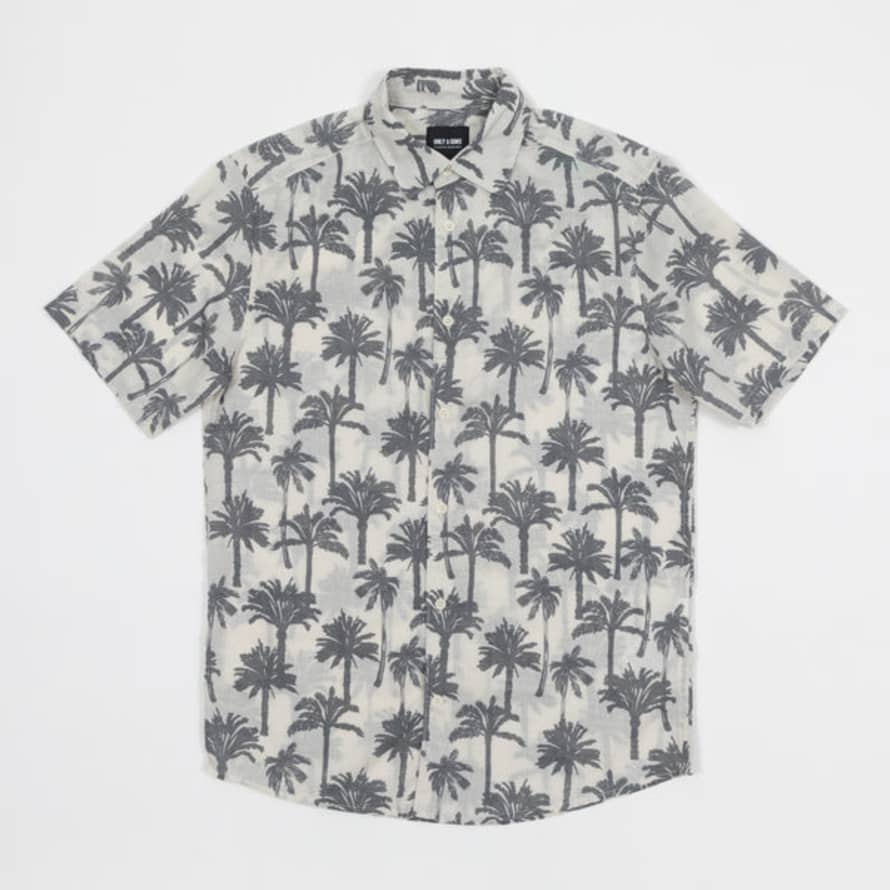 Only & Sons Only & Sons Palm Tree Shirt In Cream