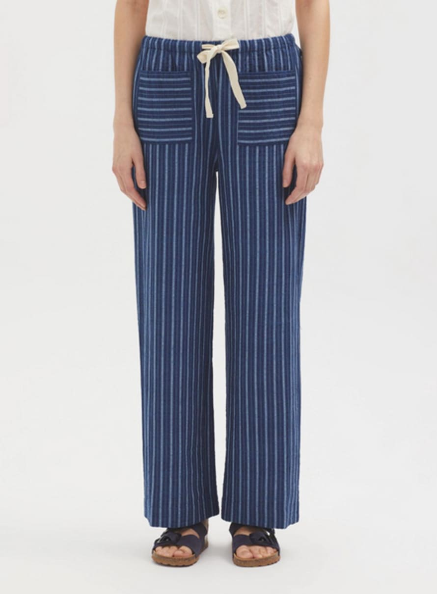 Nice Things Striped Indigo Pants From