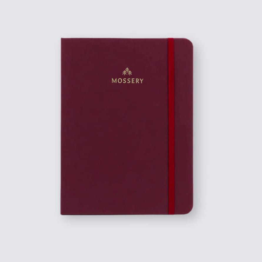  Mossery 2024 Refillable Dated Diary - Burgundy