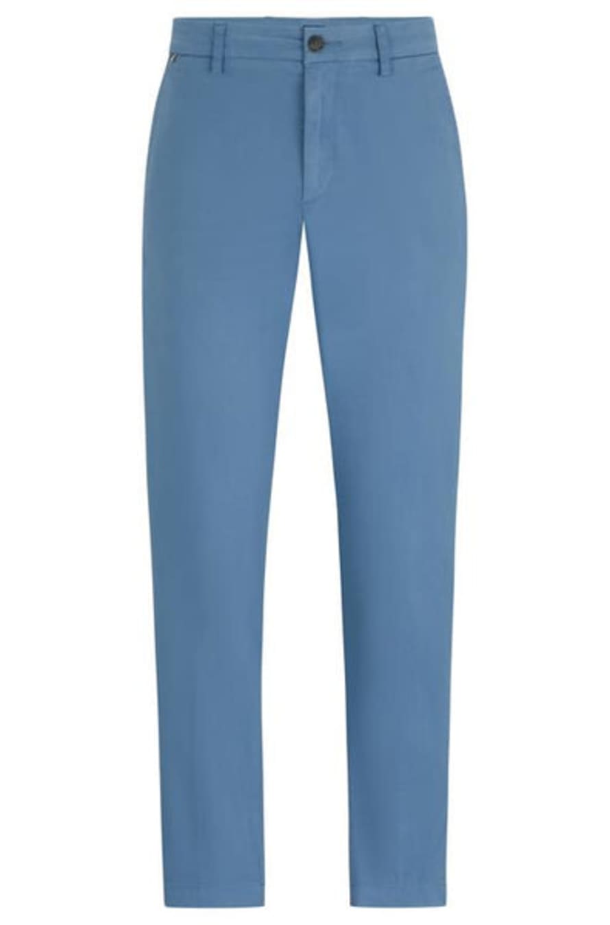 Hugo Boss Kaiton Slim Fit Chinos In Stretch Cotton In Light Pastel Blue 50505392 459