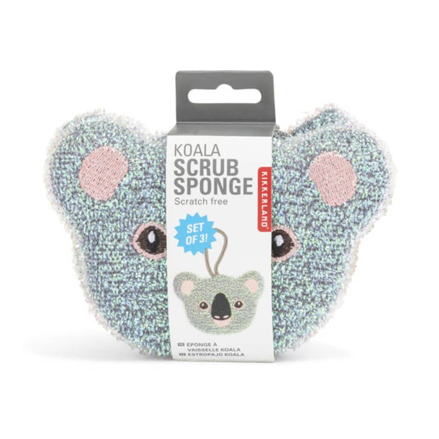 Kikkerland Design Koala Sponges- Set Of 3