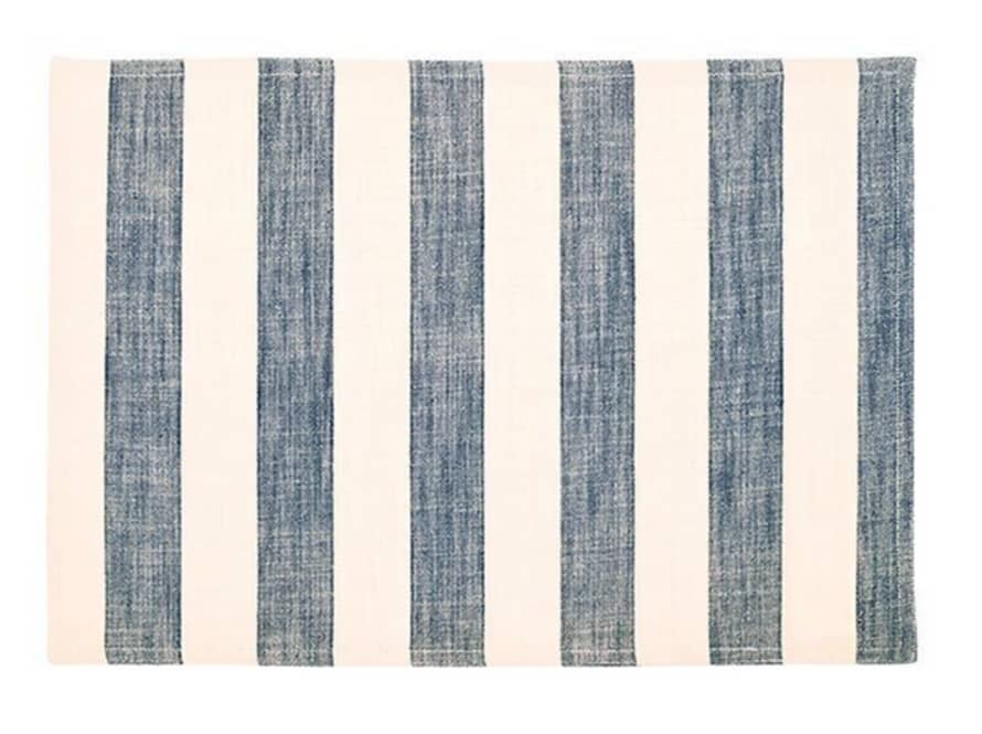 Distinctly Living Set of 2 Blue Stripe Tablemats
