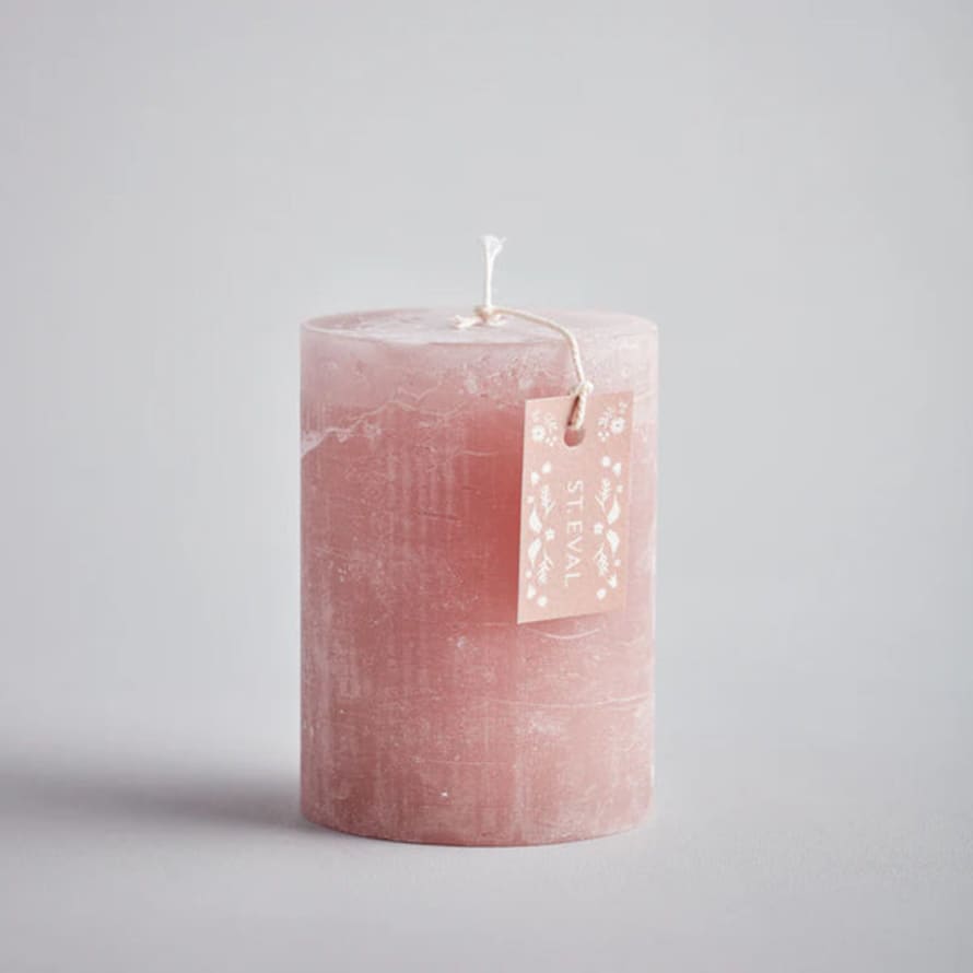 St Eval Candle Company Rhubarb, Summer Folk 3”x4” Scented Pillar Candle