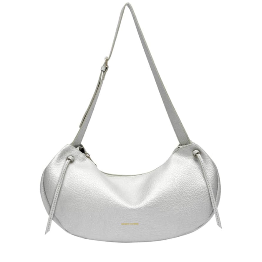 Every Other 12008 Tassel Slouch Shoulder Bag In Silver