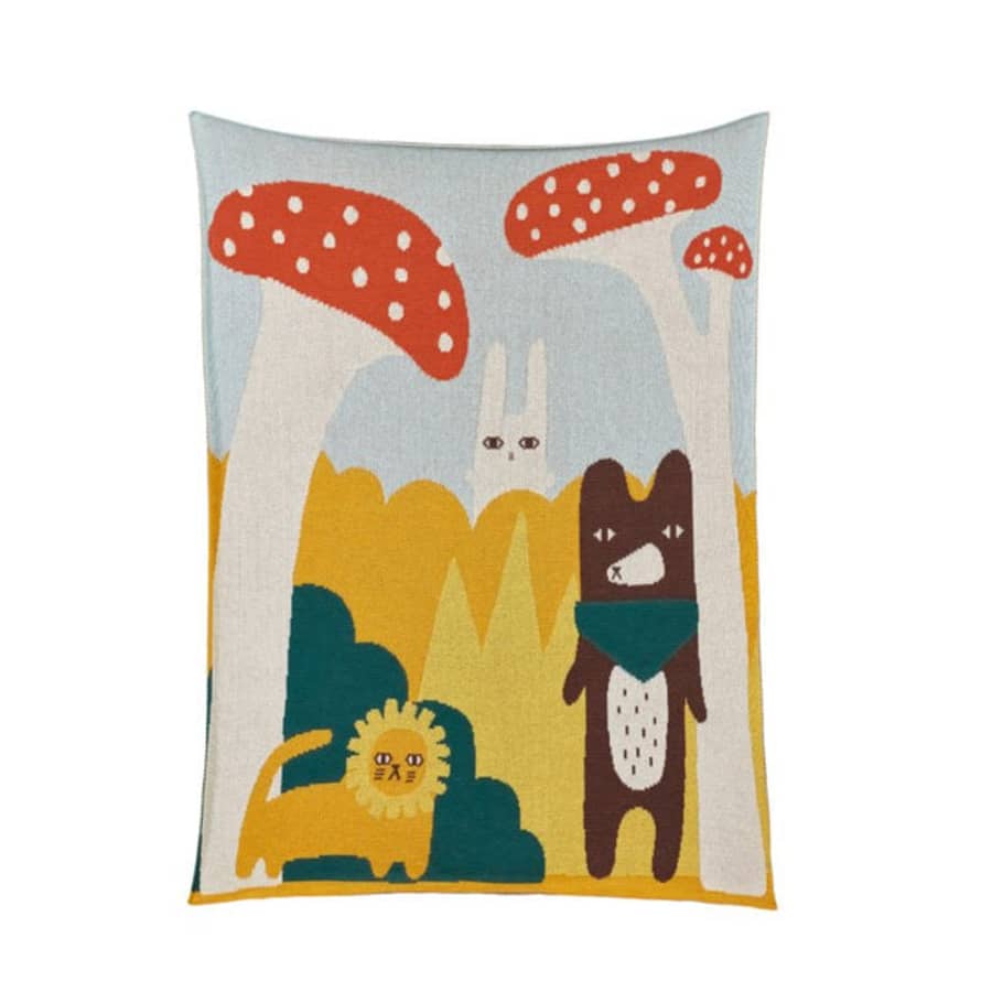 Donna Wilson Trees And Creatures Cotton Mini Blanket