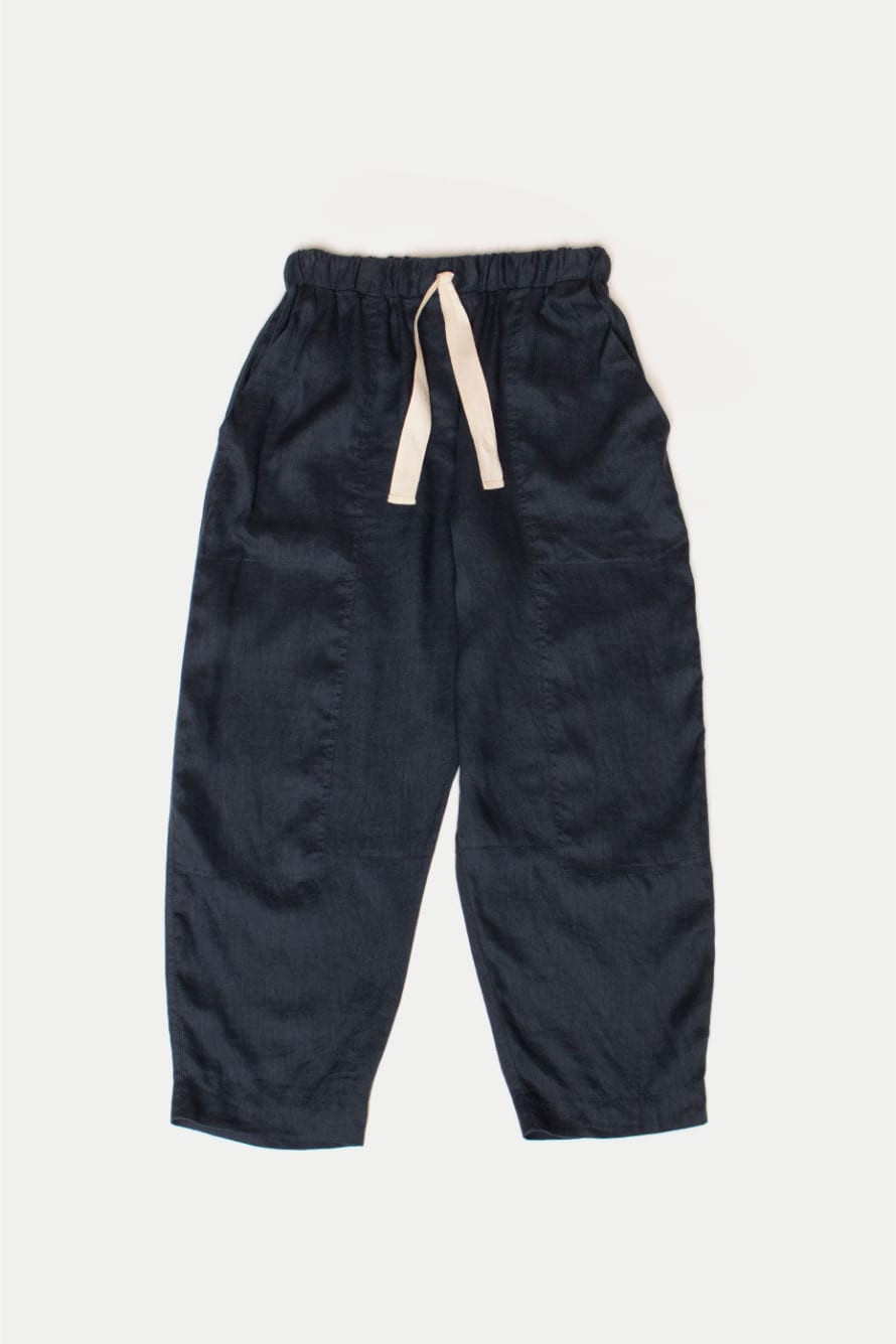 Ottod'Ame  Navy Linen Trousers