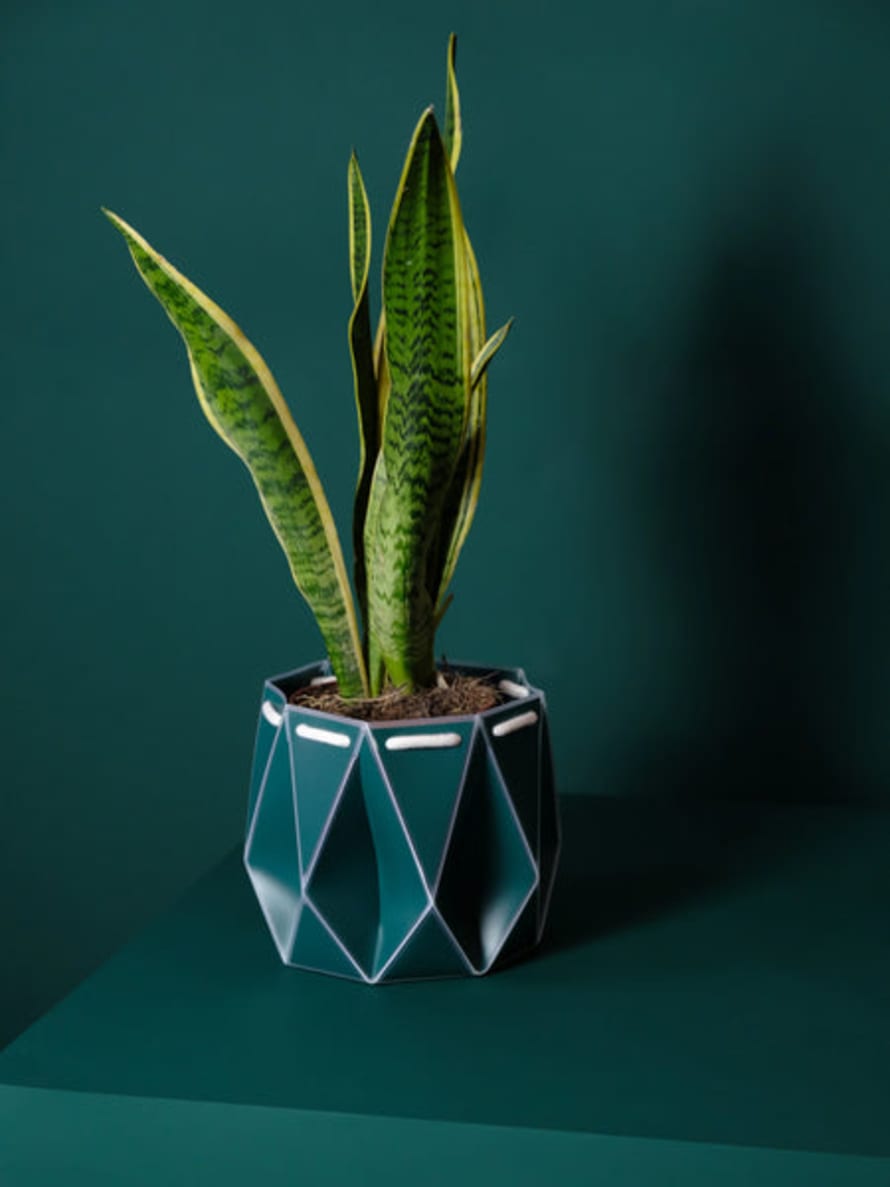 Lark London Potr Origami Plant Pot 18cm - Dark Teal