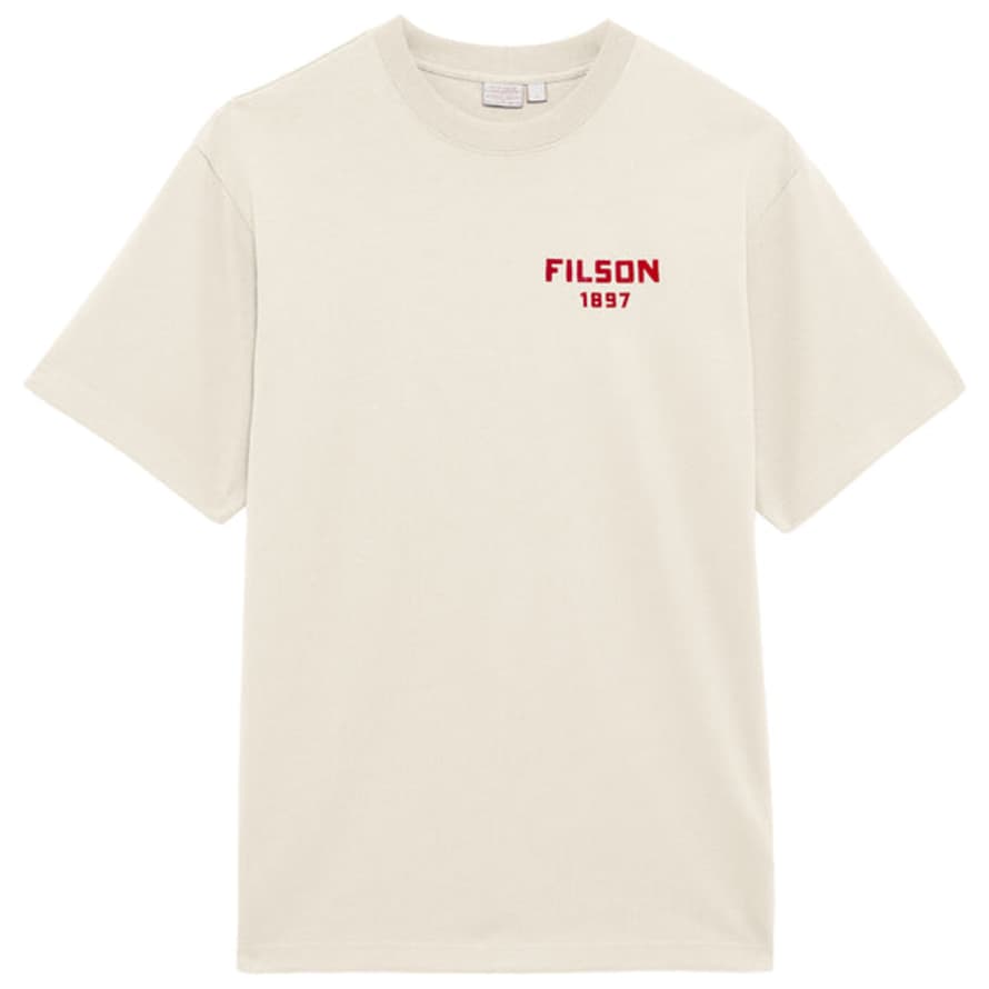 Filson Frontier Graphic T-shirt - Silver Birch/savy Red
