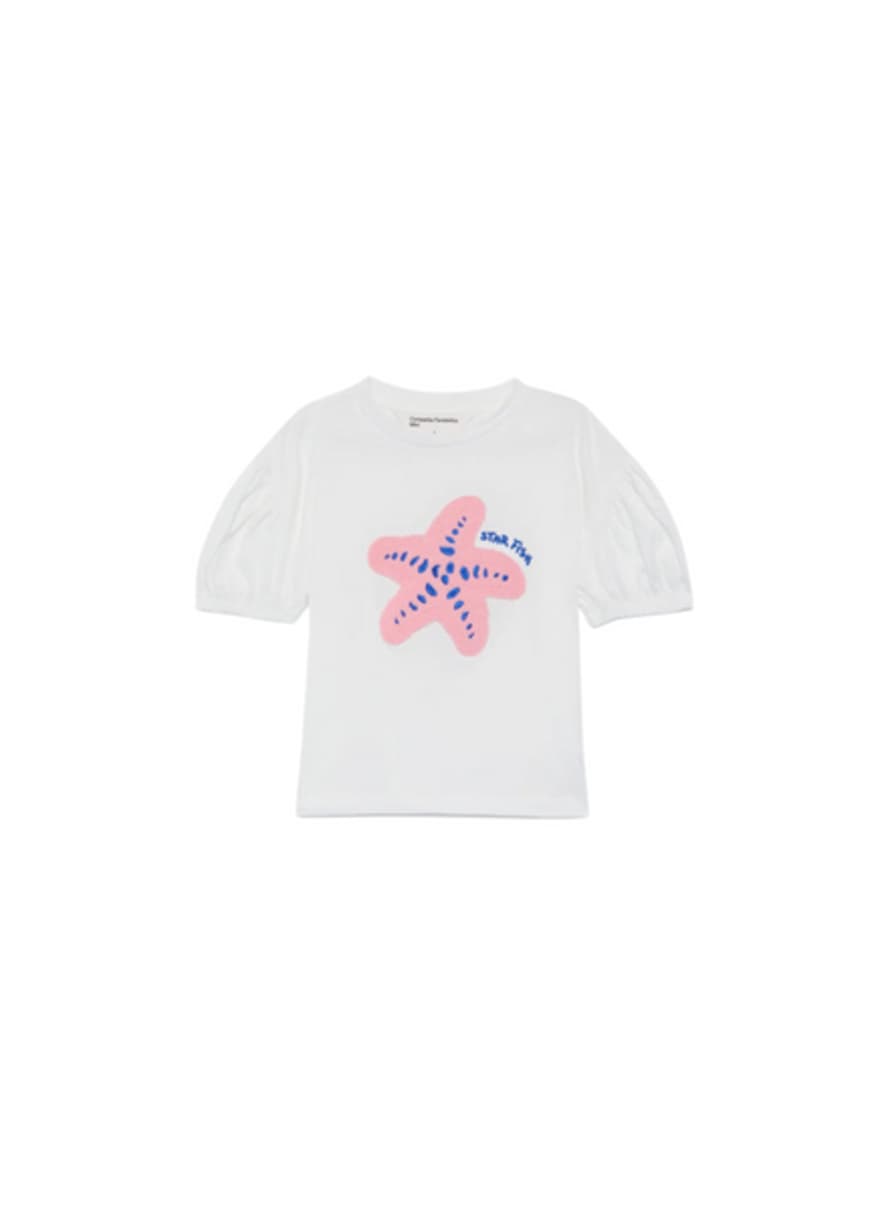 Compañia Fantastica Children White Star Print Unisex T-shirt From Compañia Fantastica Mini