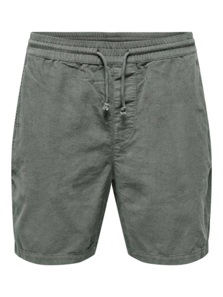 Only & Sons Alfi Relax Cord Shorts Grey