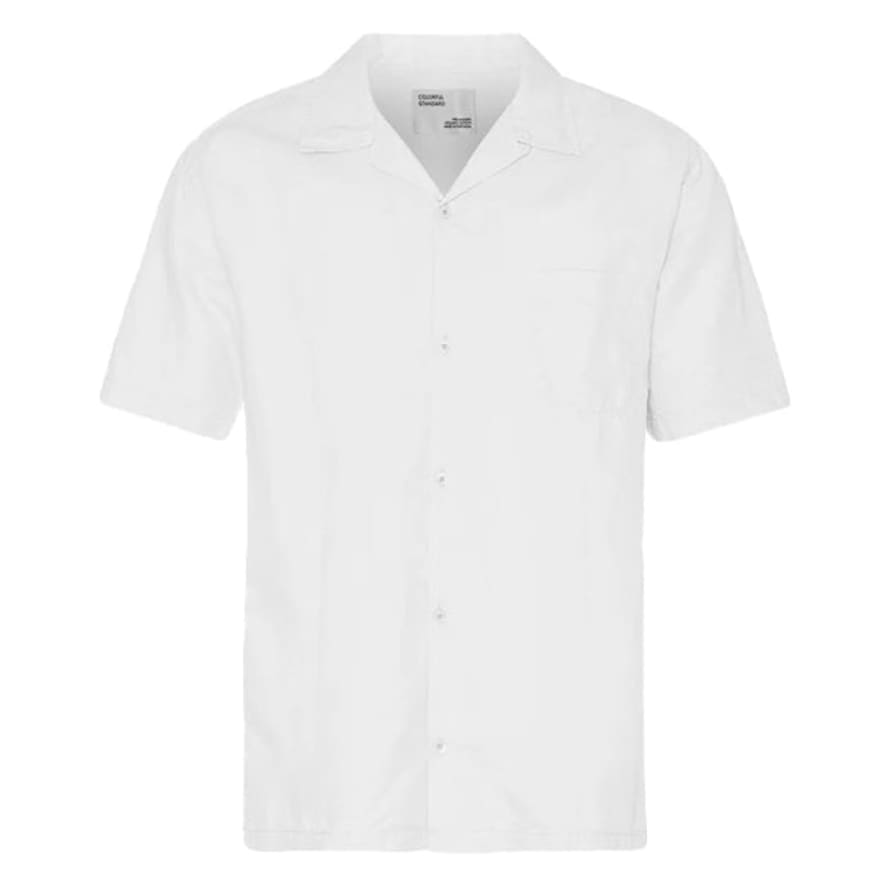 Colorful Standard Short Sleeve Linen Shirt Optical White