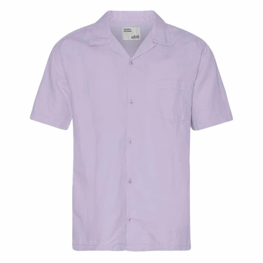 Colorful Standard Short Sleeve Linen Shirt Soft Lavender