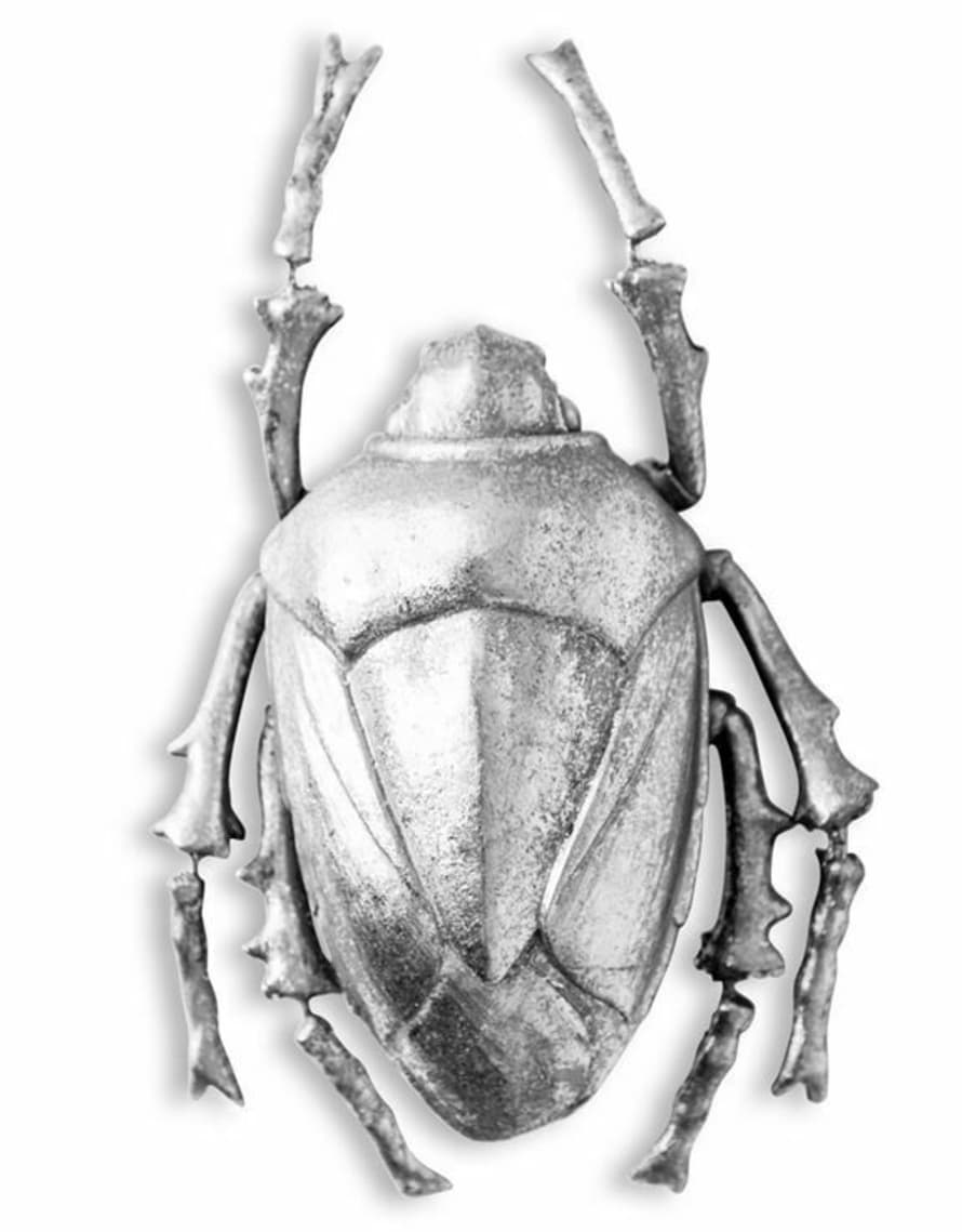 Large Silver Beetle Wall Decor