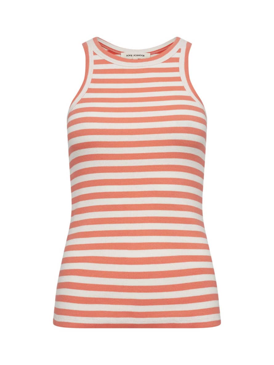 SOFIE SCHNOOR Top Coral Striped