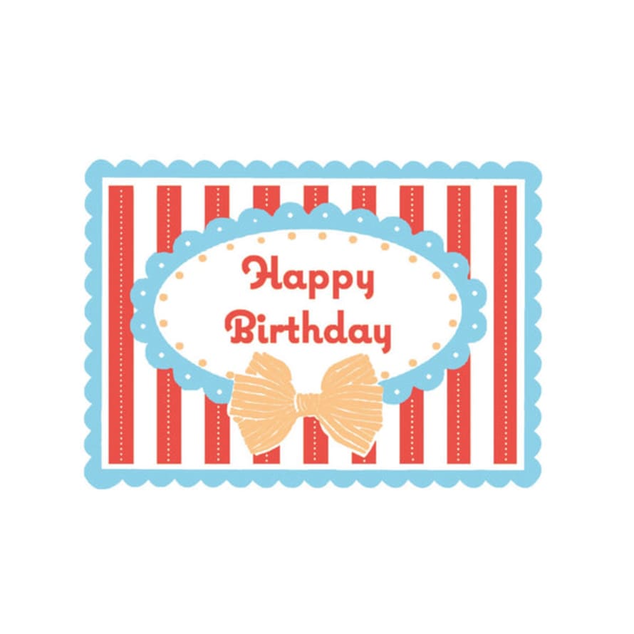 Mercer-Mercer Birthday Card Red Stripe Birthday