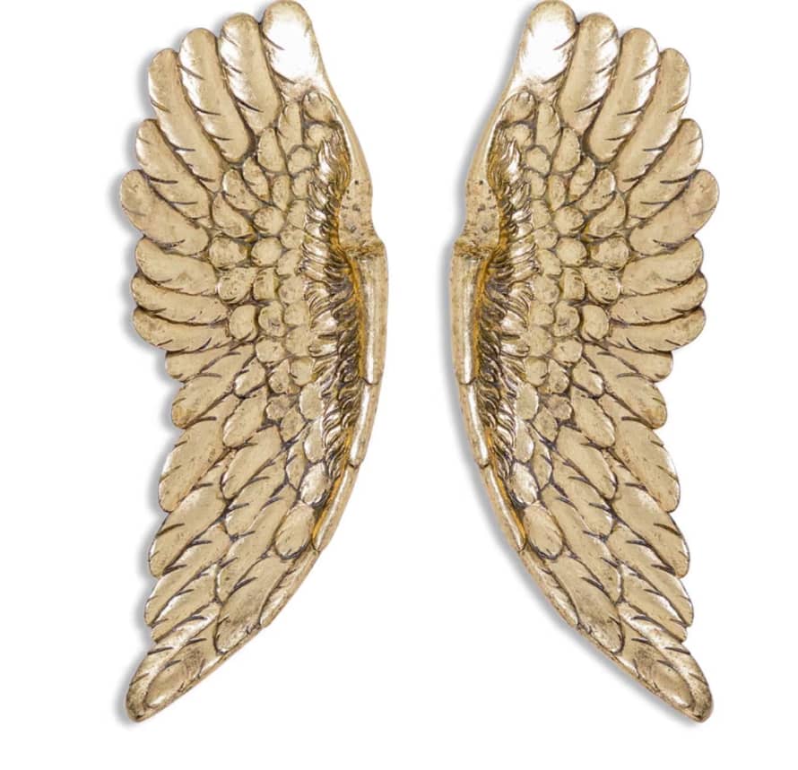 Pair of Antique Gold Wall Hanging Angel Wings  