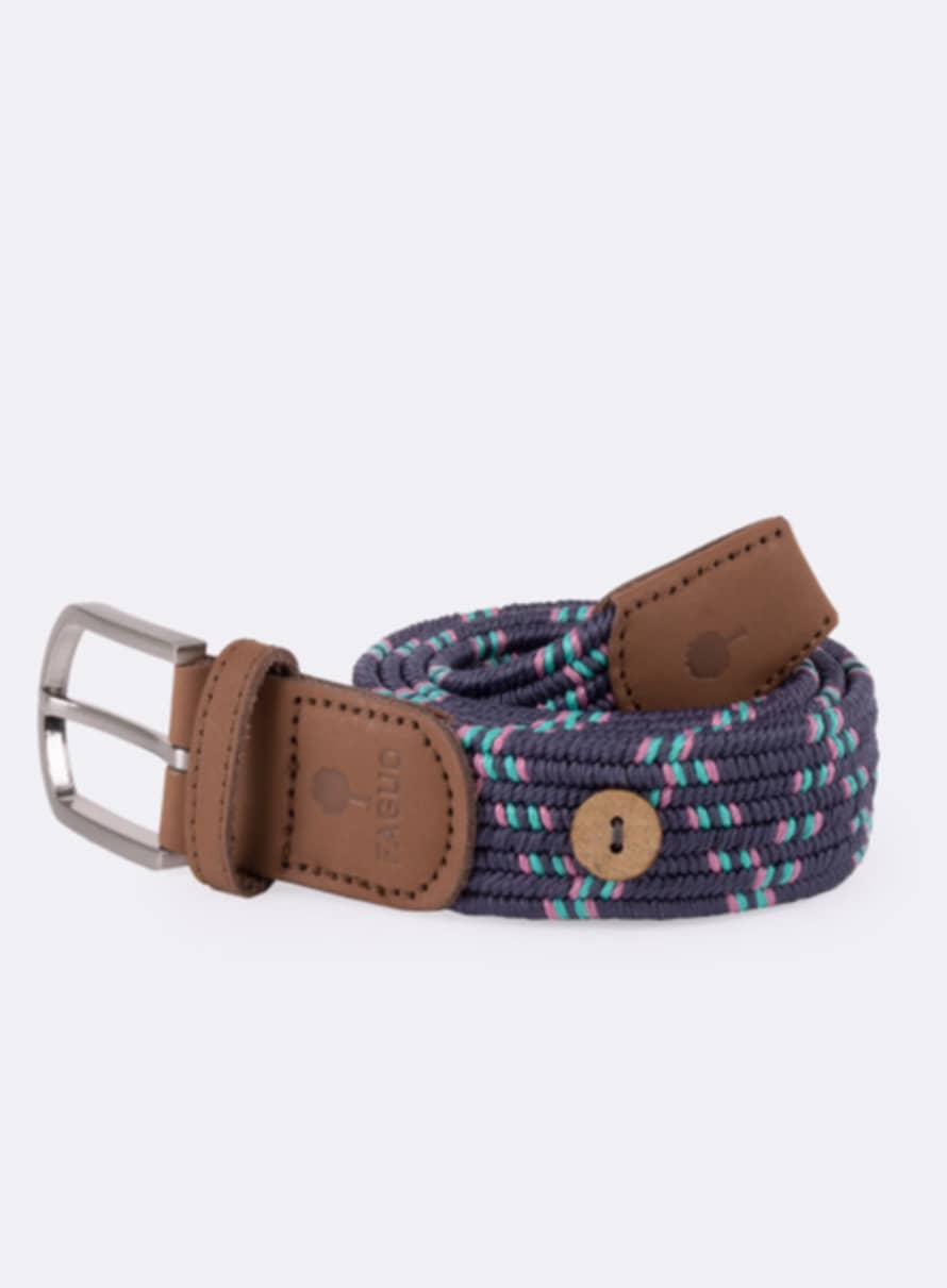 Faguo Belt Synthetic Woven In Navy From