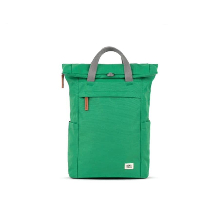 ROKA Finchley A Medium Recycled Canvas Backpack - Mountain Green
