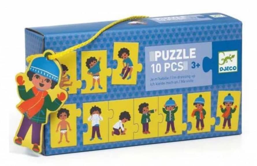 Djeco  Puzzle 10 Pezzi - Mi Vesto - Impariamo Divertendoci