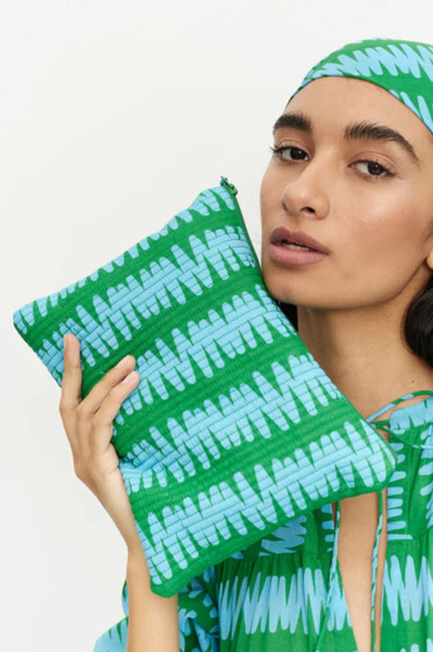 Compania Fantastica Summer Vibes Green / Blue Pouch Bag